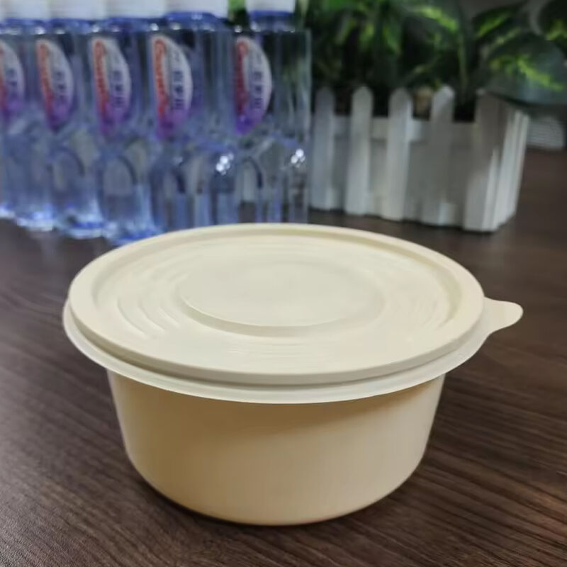Good Quality Disposable Lid For 140mm Soup Bowls Microwave Corn Starch Soup Bowl Lid Heat Resistant Take Away Soup Bowl lid