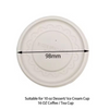 Customize 98mm Biodegradable Corn Starch Hot Cold Coffee Drink Round Flat Disposable Ice Cream Cup Lid