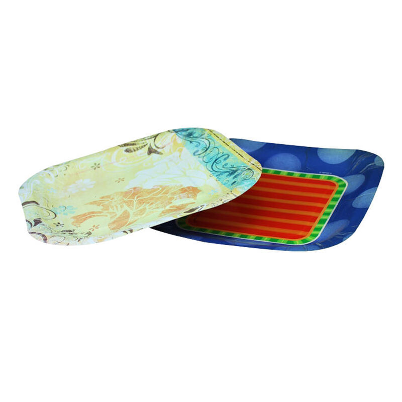 Wholesale high quality Disposable paper plate Custom color size pattern square disposable paper plate