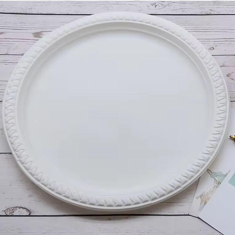 9 inch Cornstarch Bio-Based Round Plate Biodegradable Disposable Degradable Tableware