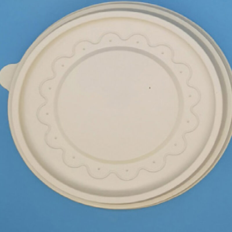 Customize 150mm Biodegradable Corn Starch Hot Cold Coffee Drink Round Flat Disposable Ice Cream Cup Lid