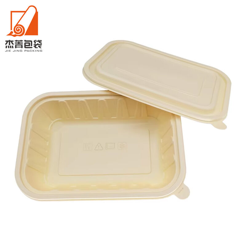 Environmentally friendly biodegradable box Heat-resistant cornstarch food container Lunch box Soup bowl takeout container Fast foo