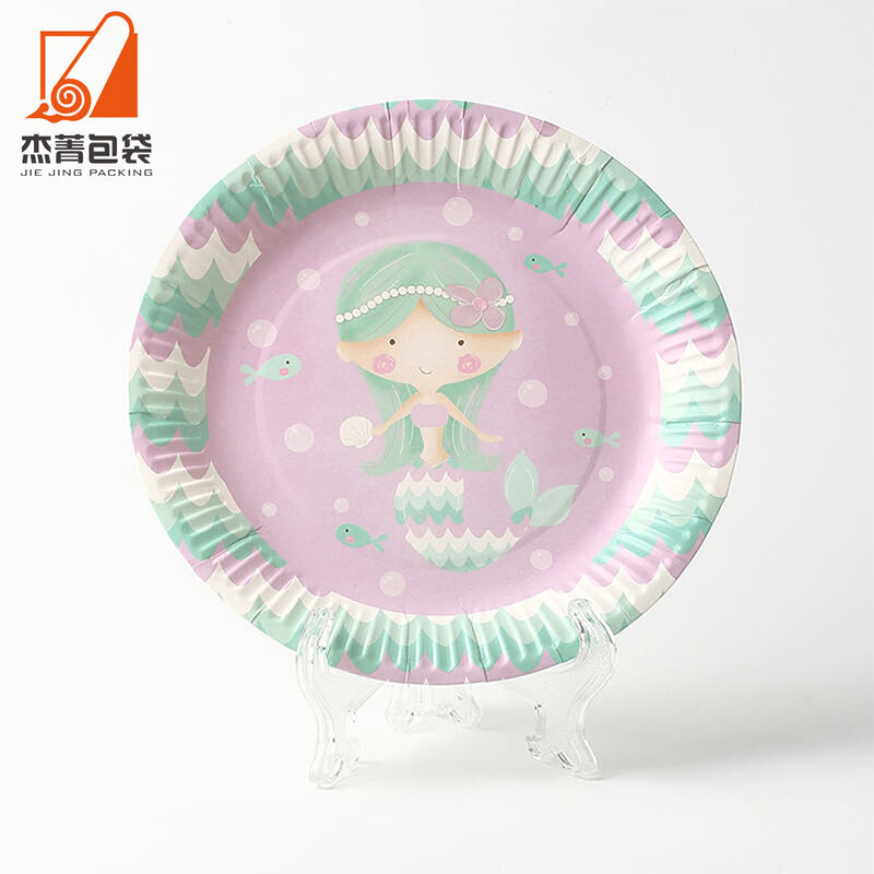 Custom Paper plates Disposable paper plate Cartoon children's Christmas party paper plates