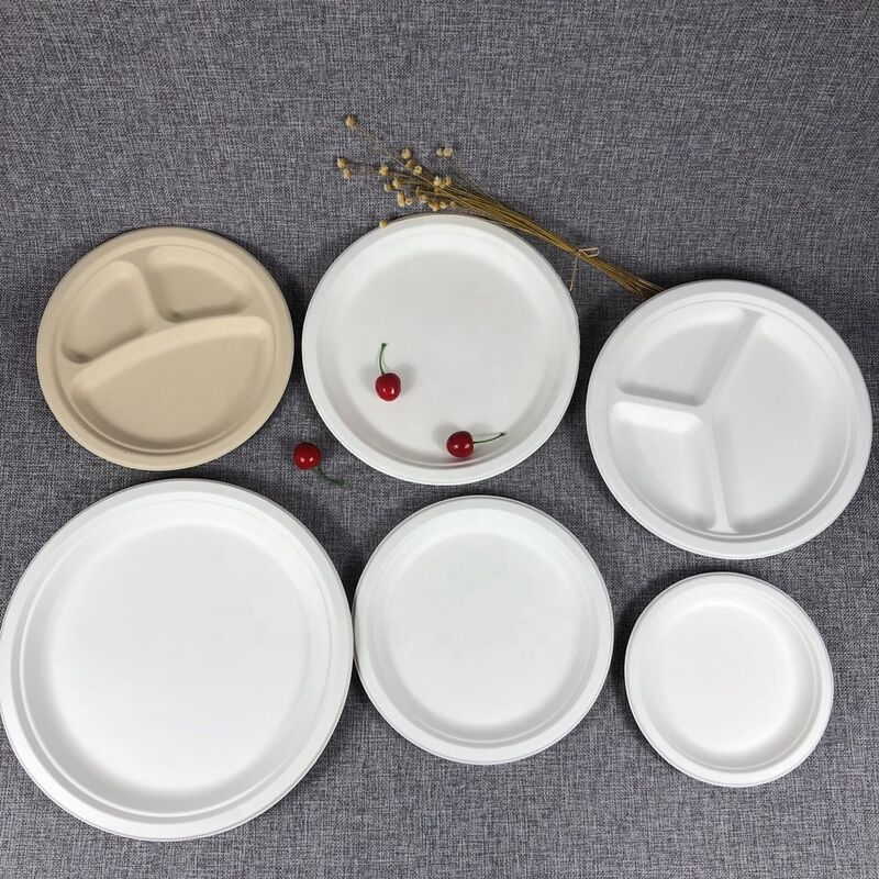 Self-marketing Paper plate Dining room dinner biodegradable plate Disposable paper plate