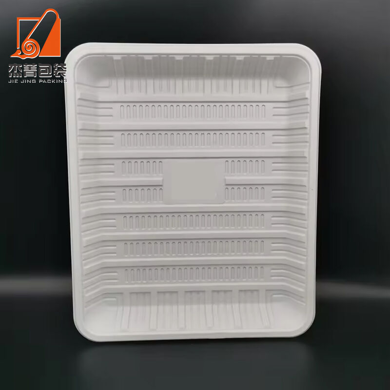 Factory price Disposable corn starch Biodegradable square tray, Biodegradable Disposable Starch Plate for fresh fruits