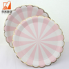 High quality ambiance paper plate 100% safe petal shaped birthday disposable paper plate