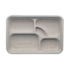 Eco-friendly Biodegradable 5 Compartment Takeaway Lunch Box Disposable Cornstarch Bento Box for Restaurant