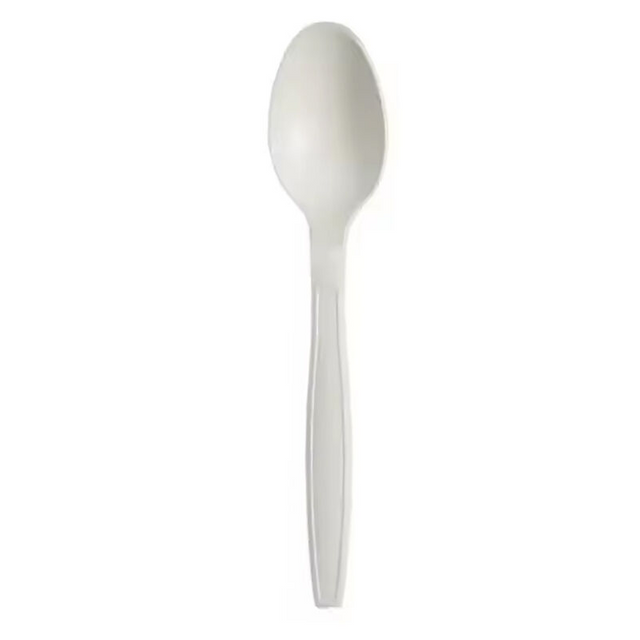 Natural Eco-friendly Cornstarch Spoon Food grade Biodegradable Dinner Tableware Disposable Cutlery Spoon