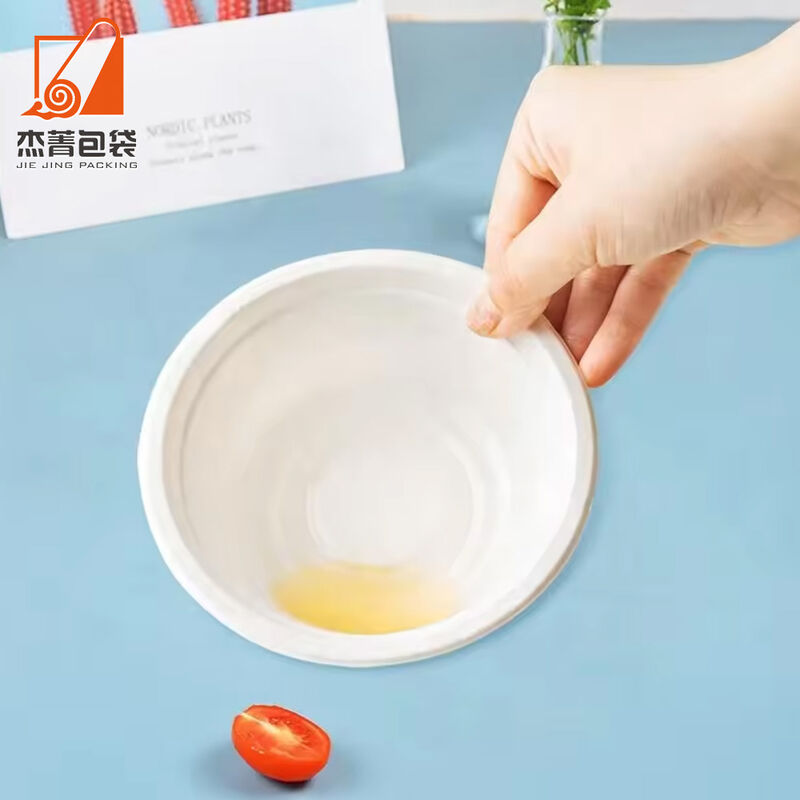 Disposable biodegradable eco-friendly cornstarch salad bowl meets with lid eco-bowl