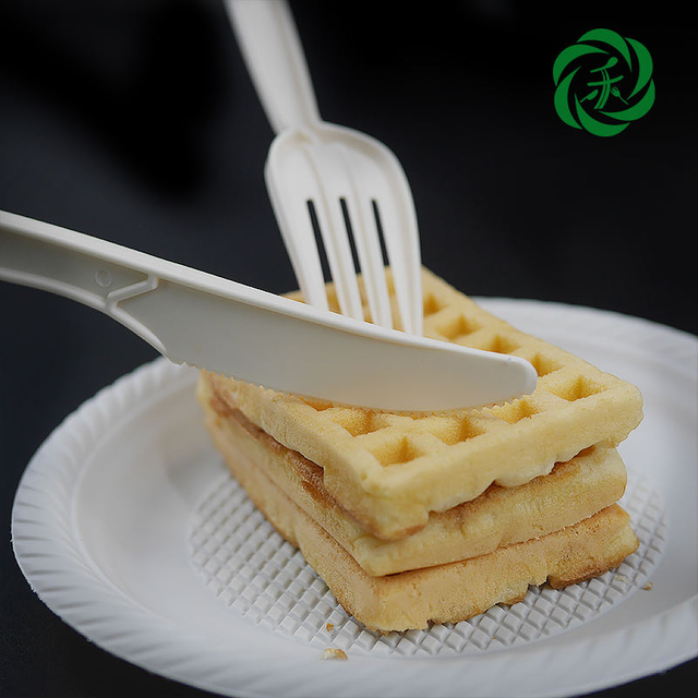 biodegradable eco knife biodegradable cornstarch Disposable Tableware disposable corn starch cutlery spoon fork knife