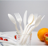 Hot Sell Corn Starch knife, fork and spoon Travel Portable Cutlery Set for Custom Color Logo Luxury Hotel Wedding