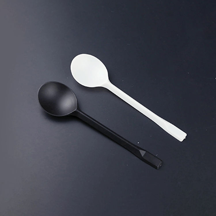 Custom Printed LOGO Packaged Eco-friendly Knife Fork Spoon Tableware Biodegradable Heavy Duty Cornstarch Spoon