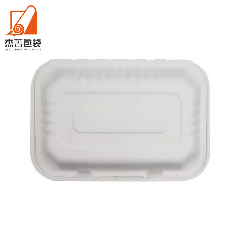 Cheap Biodegradable Disposable Compostable Sugarcane Take Out Food Containers 9*6* Bagasse Clamshell