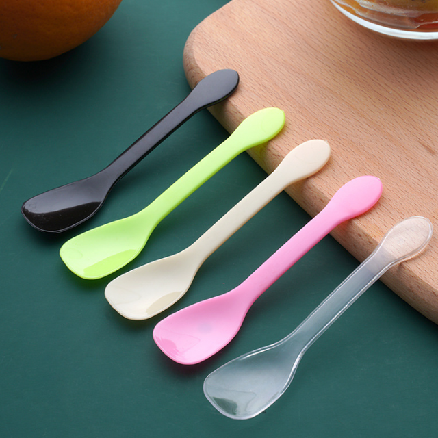 Disposable Cake Dessert Scoop Sample Disposable Plastic Ice Cream Yogurt Pudding Plastic Spoon