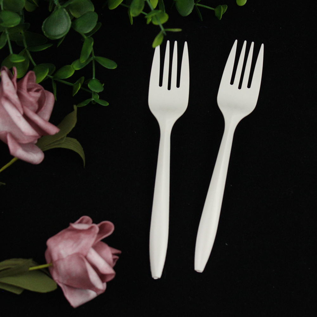 Einweg 150mm PP Gabel Hoch leistungs biologisch abbaubares Plastik besteck Umwelt freundliches Geschirr für Camping Food Restaurants