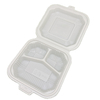 Kompost ierbare mikrowellen geeignete Maisstärke in Lebensmittel qualität 8 Zoll 3-fach Lunch Clam shell Box zum Mitnehmen