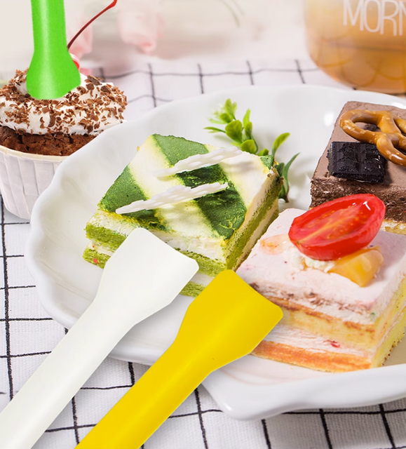 Biodegradable pink Color Disposable 95 mm Paper Ice Cream Spoon