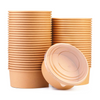Degradable circular container for gathering salad soup