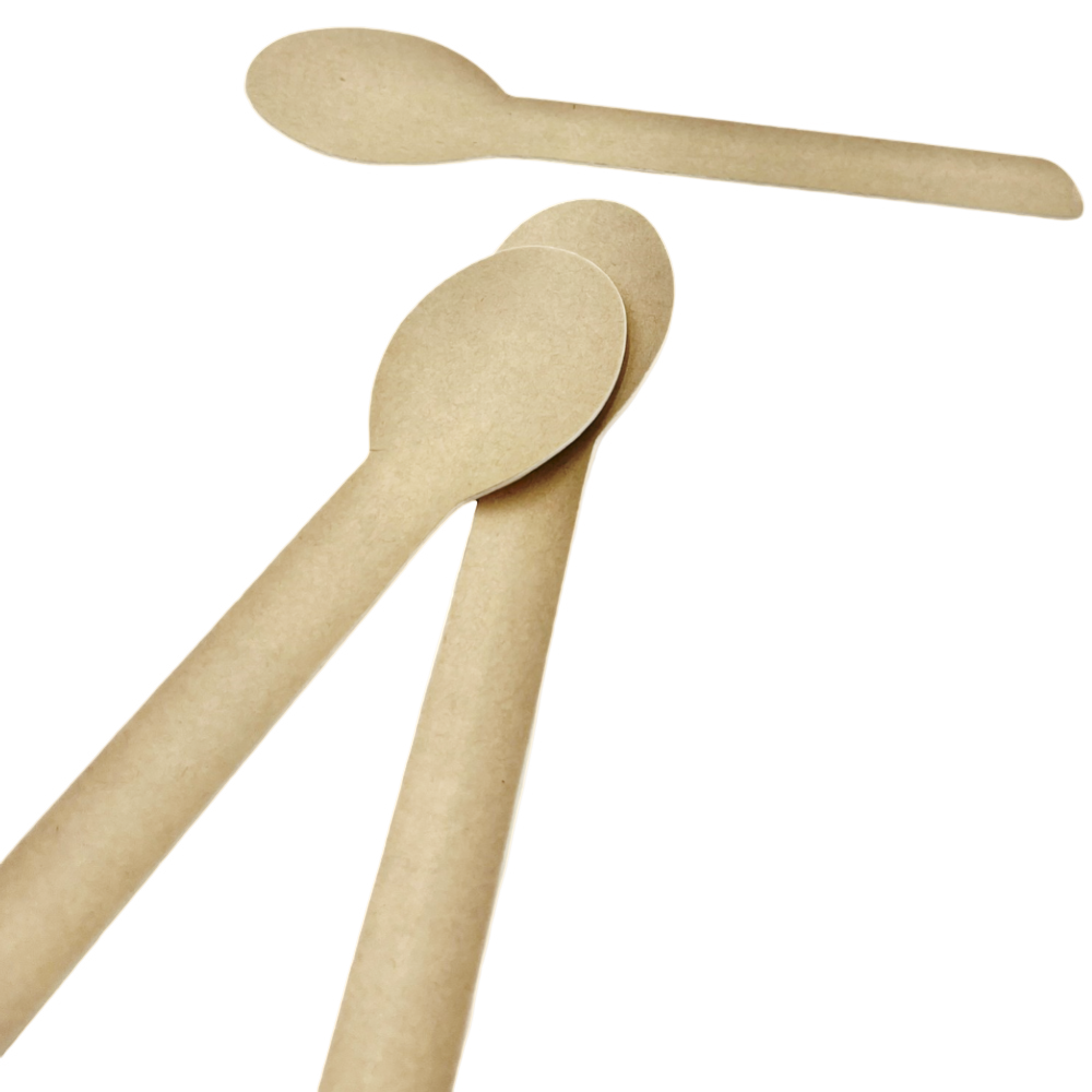 Eco Friendly BPI 100% Compostable Paper Cutlery Paper Spoon