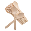 Benutzer definierte umwelt freundliche 140mm Birke Holz gabel Löffel Set Cut Steak Einweg besteck Biologisch abbaubarer natürlicher 6,3 Zoll Holz löffel
