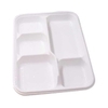 5 Dividers Microwave LeakProof Stackable Disposable Plastic to Go Containers Catering Meal Trays With Lids