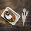 Hot Sale Modern Biodegradable Cutlery Wooden Spoon Fork and Knife Tableware Set