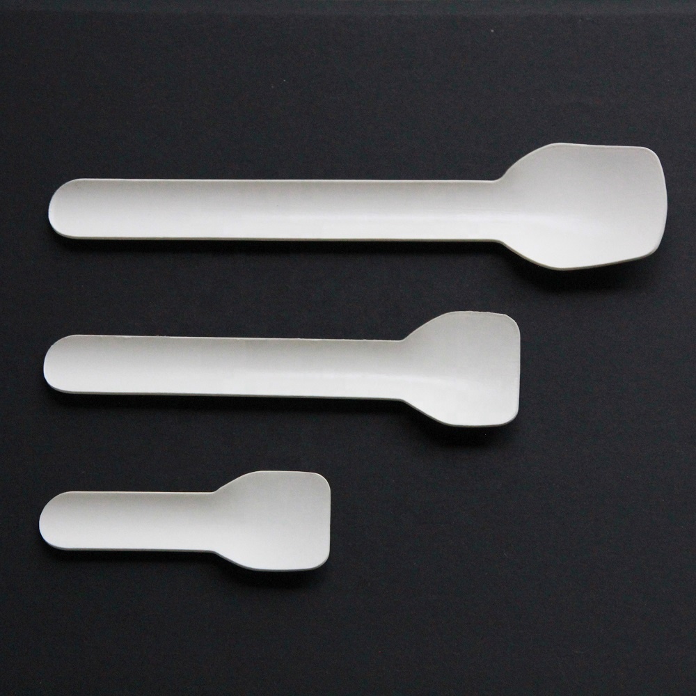 Hot Sale Mini kompost ierbarer Papier joghurt löffel Biologisch abbaubares Einweg-Gefriereis messer Camping geschirr mit kleiner Kapazität