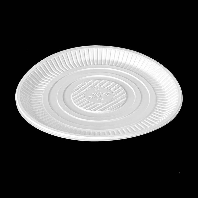 Biodegradable Disposable 6 7 9 Inch Cornstarch Corn Starch CPLA Plastic Round Plates Plastic Plates for Wedding