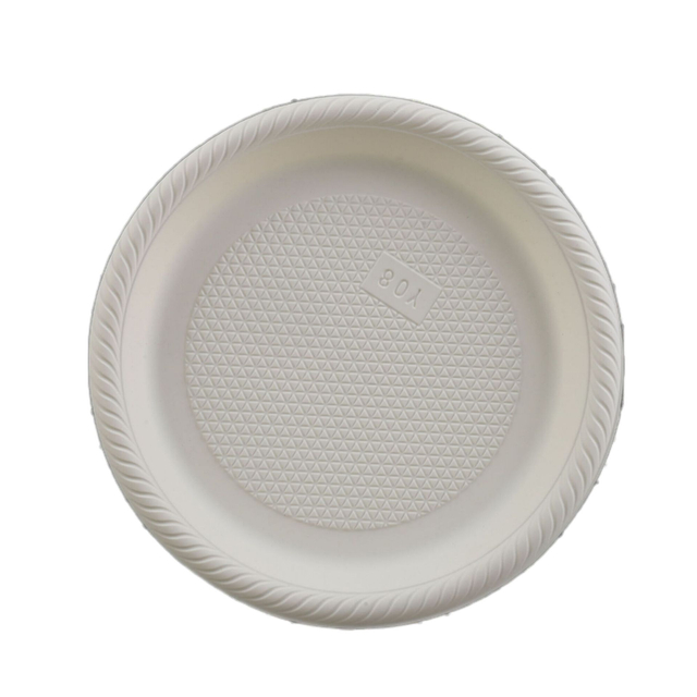 Corn Starch 8 Inch Disposable Party Plate Cornstarch Lunch Plate Cornstarch 3 Partitioned Plate Lid