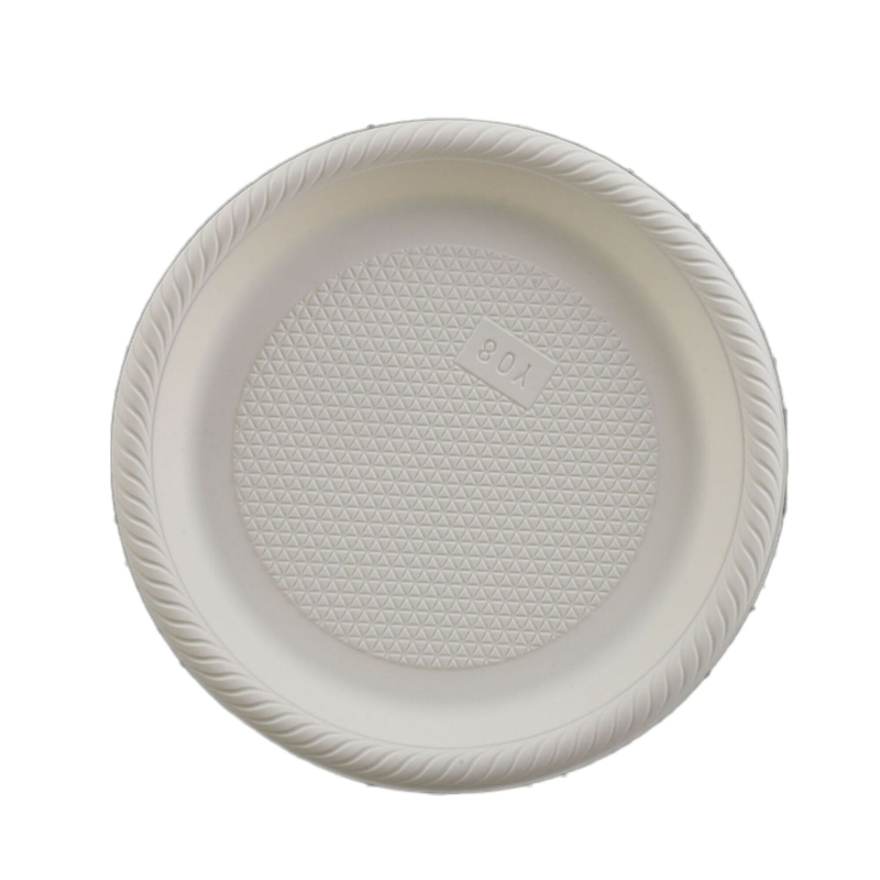 Corn Starch 8 Inch Disposable Party Plate Cornstarch Lunch Plate Cornstarch 3 Partitioned Plate Lid