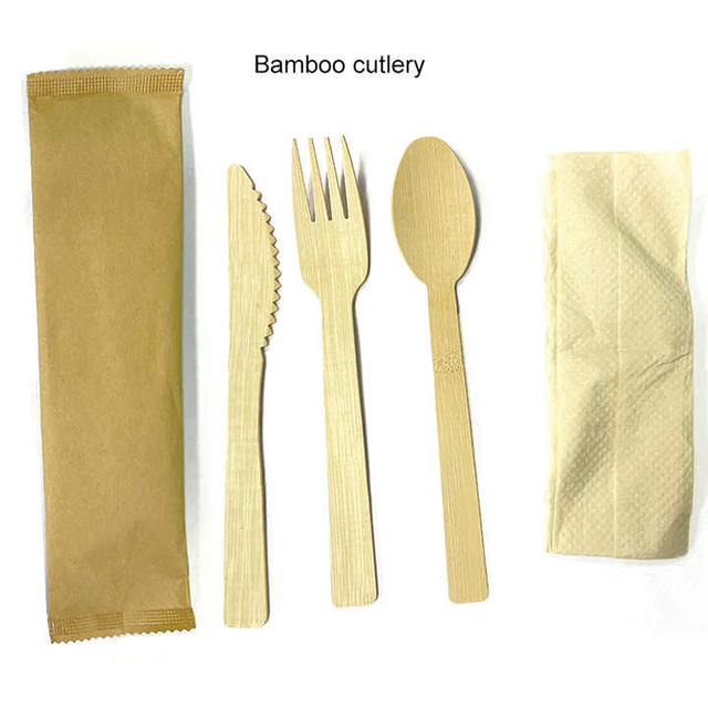 Restaurant Disposable Cutlery Wooden Spoons Wood Knife Fork Spoon