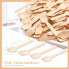 95mm Disposable Square Spoon Tasting Wood Pointed Spoon Ice Cream Spoon