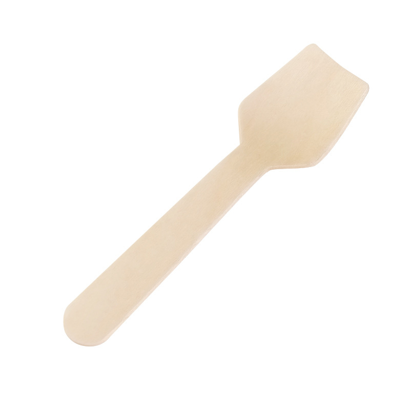 Healthy Biodegradable Disposable Wooden Spoon Customized Shape Wooden Spoons