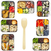 Free Sample 16cm Biodegradable Disposable Birch Wooden Cutlery Eco-Friendly Mini Spork for Parties