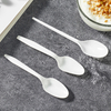 Disposable Restaurant Individually Wrapped White Plastic Utensils Plastic Spoon and Fork