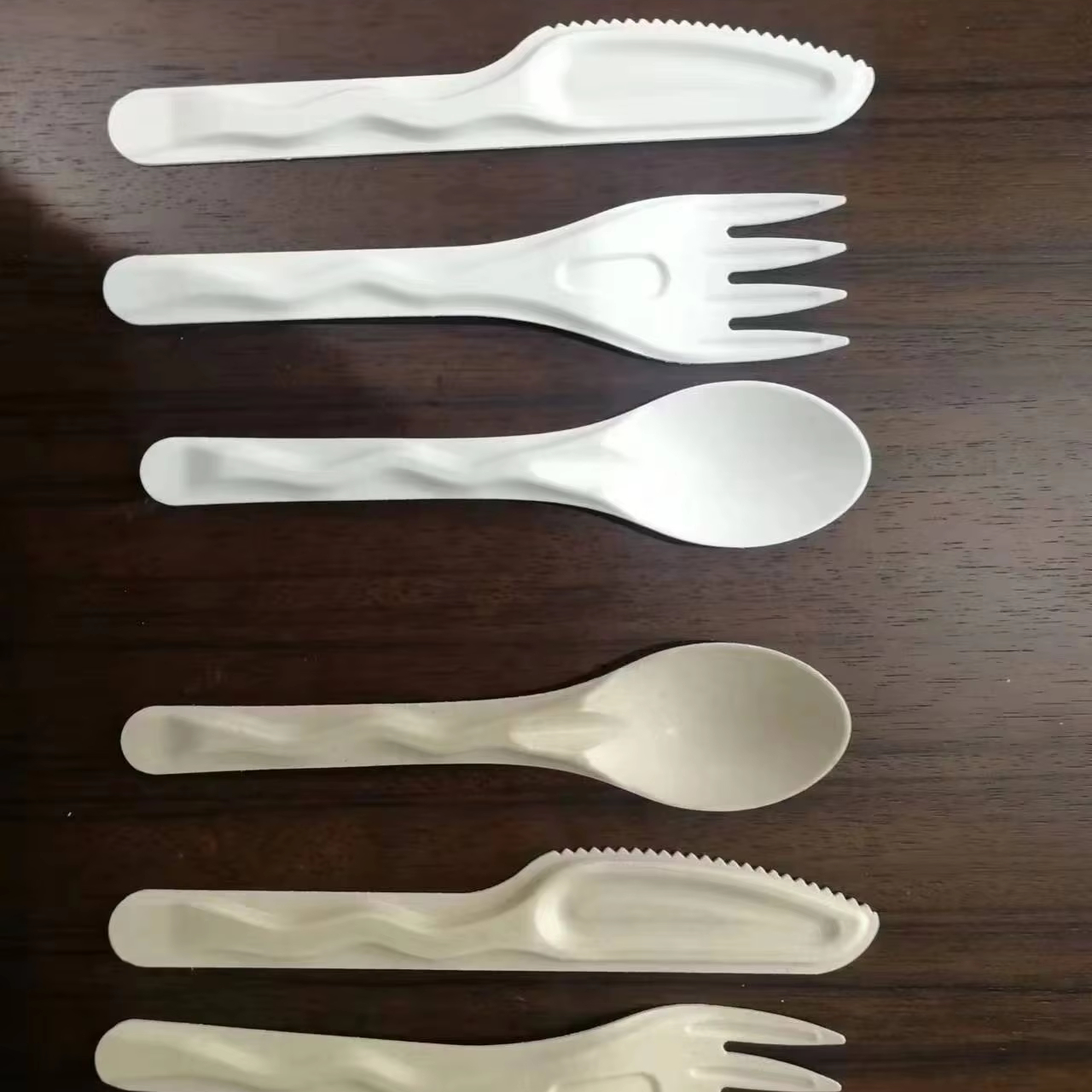Sugarcane Spoon Fork Knife Biodegradable Bagasse Pulp Disposable Cutlery for Party