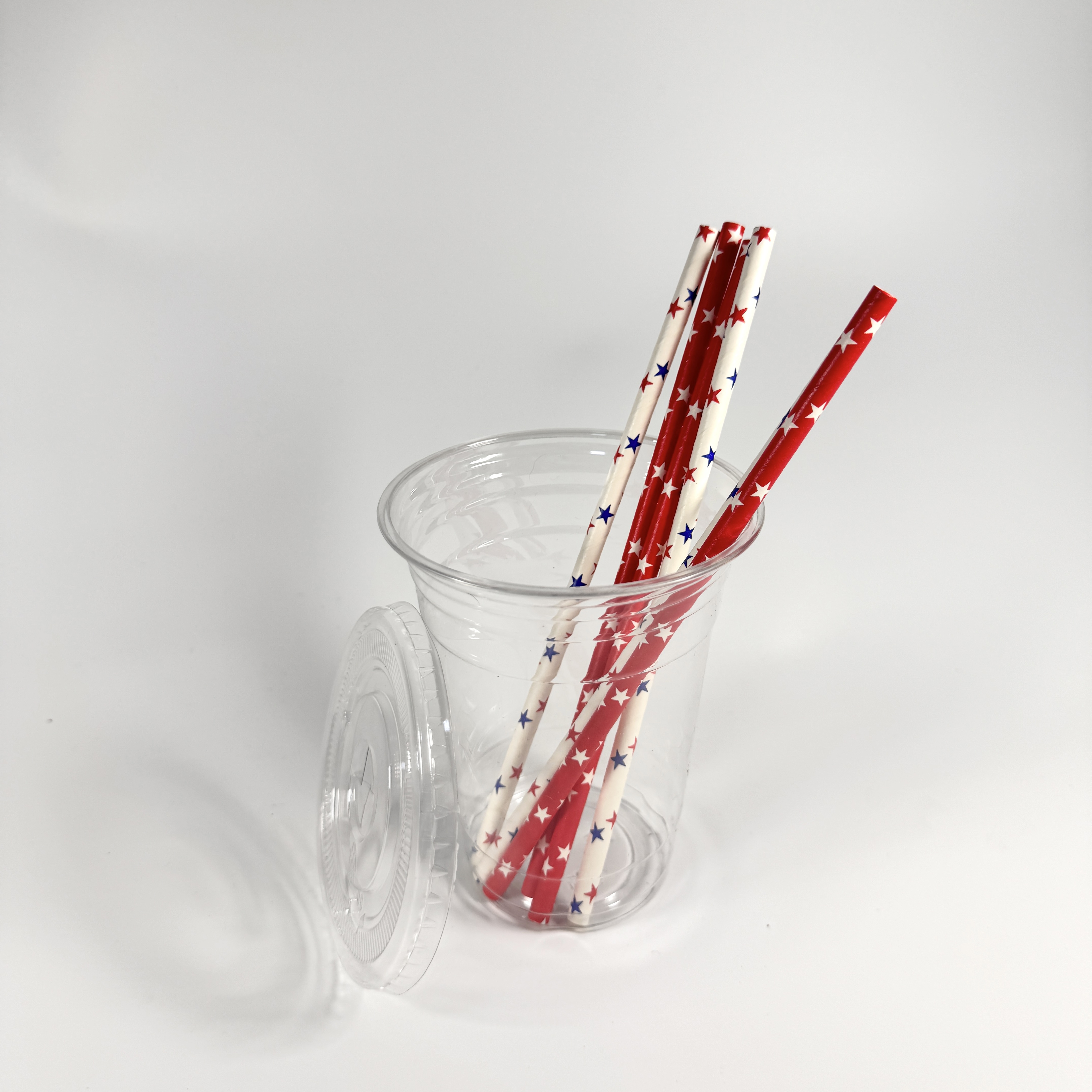 Custom Patterned Eco-Friendly Disposable Colorful Bio-Degradable Stars Custom Paper Straws Accessory for Drinks
