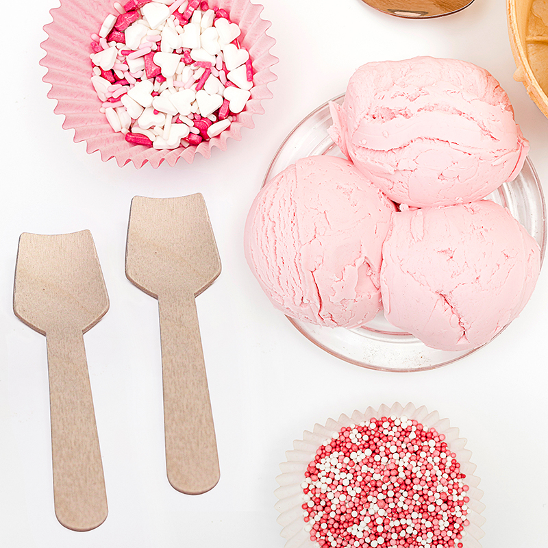 Eco Friendly Hot Sale Biodegradable Disposable Wooden Ice Cream Spoon with Customized