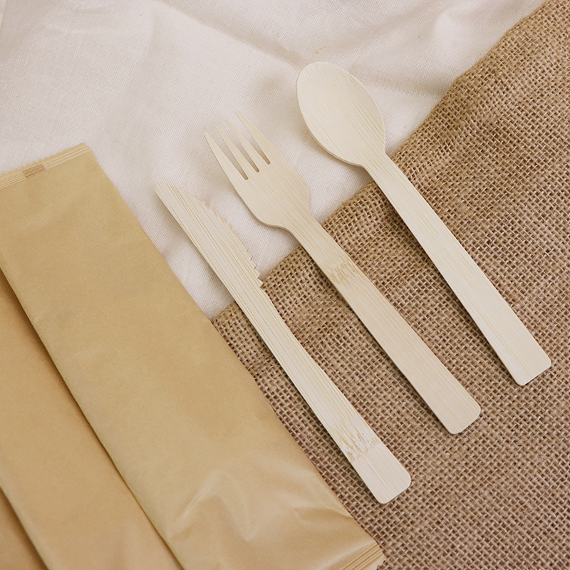 Sturdy Wood Disposable Cutlery - Eco-Friendly Biodegradable Utensils for Party - Free From Plastic Cutlery Set for Eating