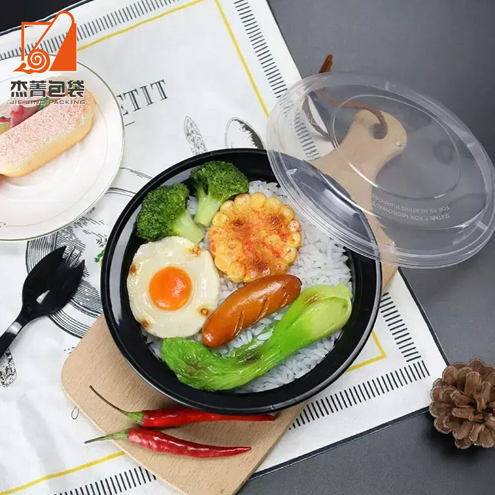 High Quality Round Disposable Plastic Food Container Microwaveable Food Lunch Box