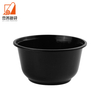 500ml Black Plastic Soup Bowl Round Box