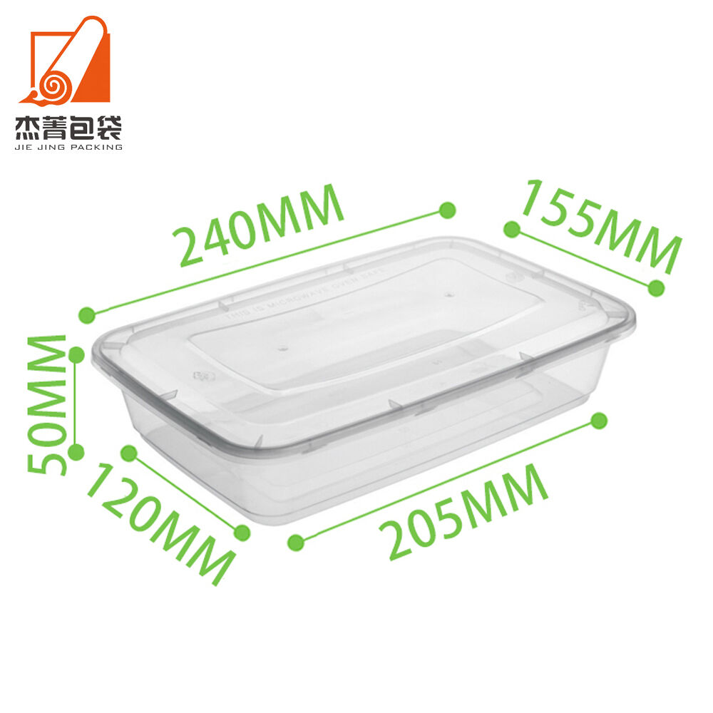 1250 American-style Long Square Box Single Compartment for Hot Food Delivery and Meal Prep Take Out