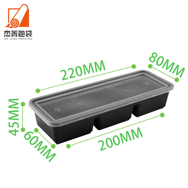 Japanese Portable Three Compartment Disposable Lunch Box Convenient for On-the-Go Picnics and Mealtimes