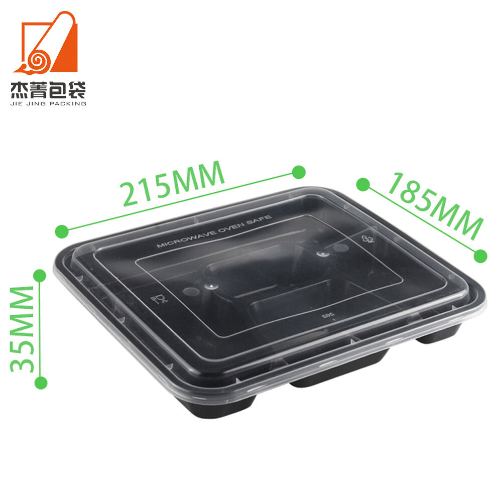 Five-compartment Disposable Delivery Food Containers American Styles Fast Food Box Plastic Lunch Box