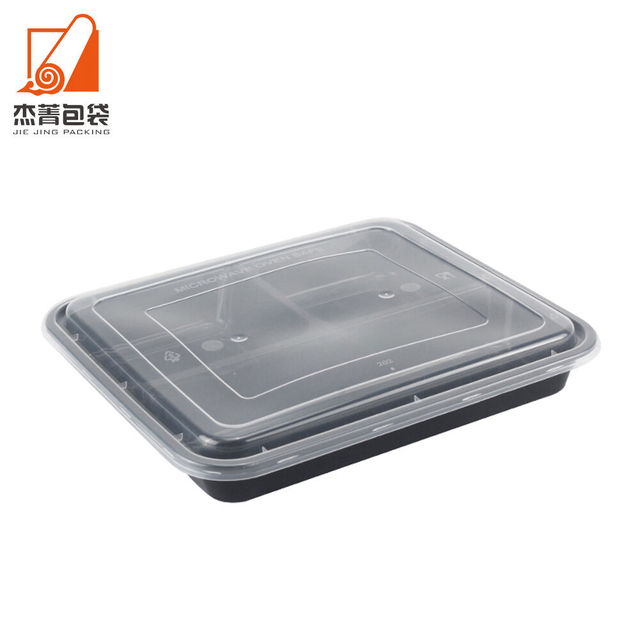 Hot Sale Container 3 Compartments Rectangular Food Containers restaurant Food Container Microwave Oven Container