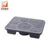 6 Compartment Disposable Takeaway Food Box With Lid Microwaveable Lunch Box