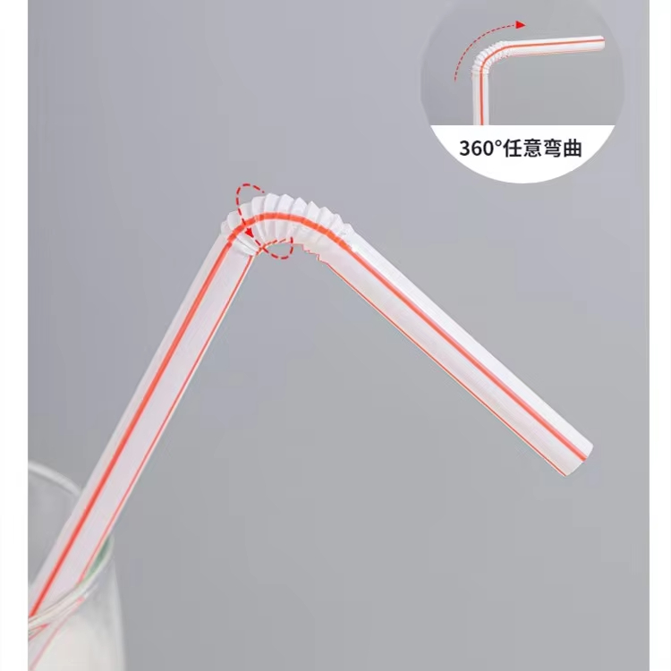 Colored Drinking Straws Wholesale Telescopic Pp Plastic Disposable Bendable Boba Bubble Tea Straw Food Grade Art Free Party