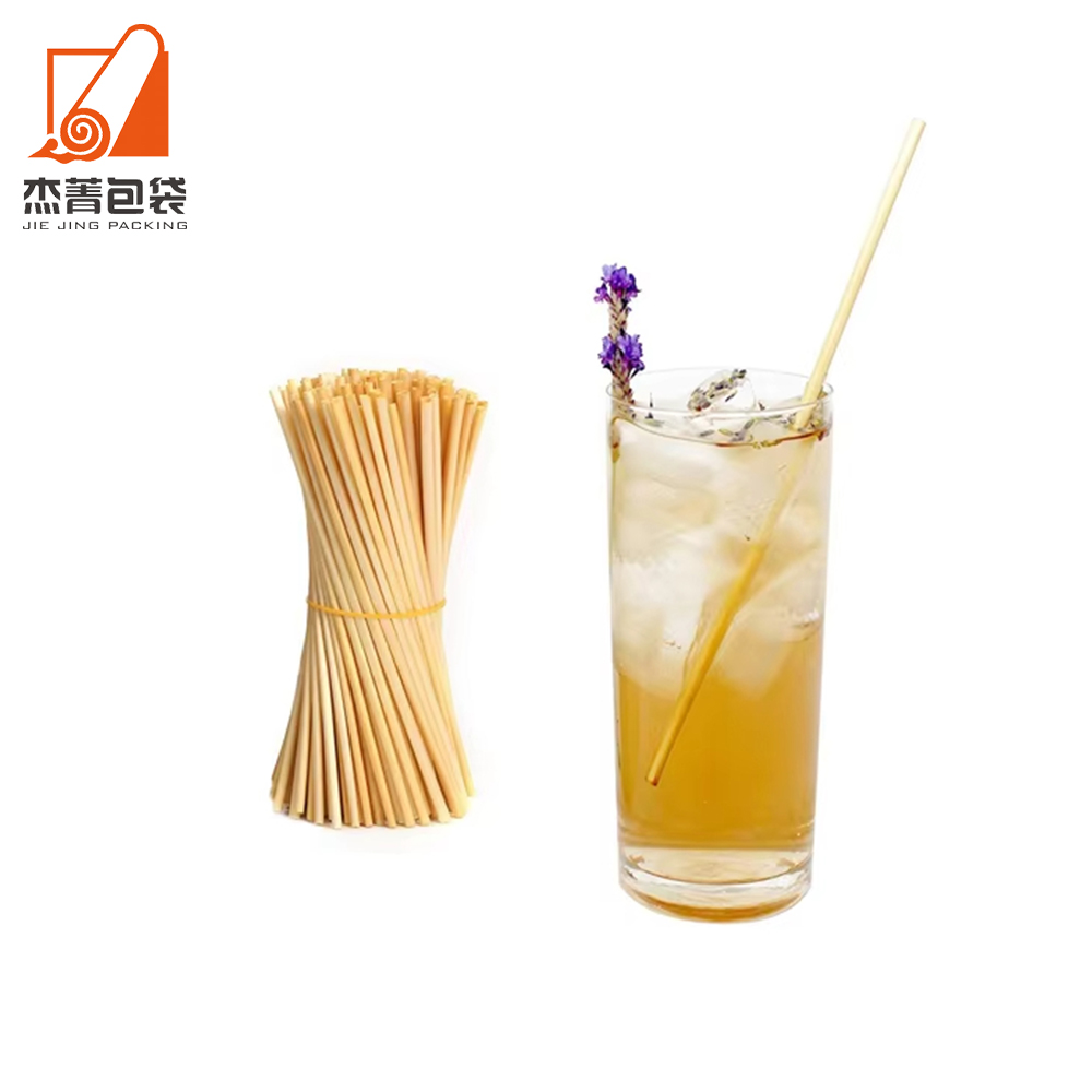 Natural Wheat Compostable Biodegradable Disposable Drinking Straws Unbreakable