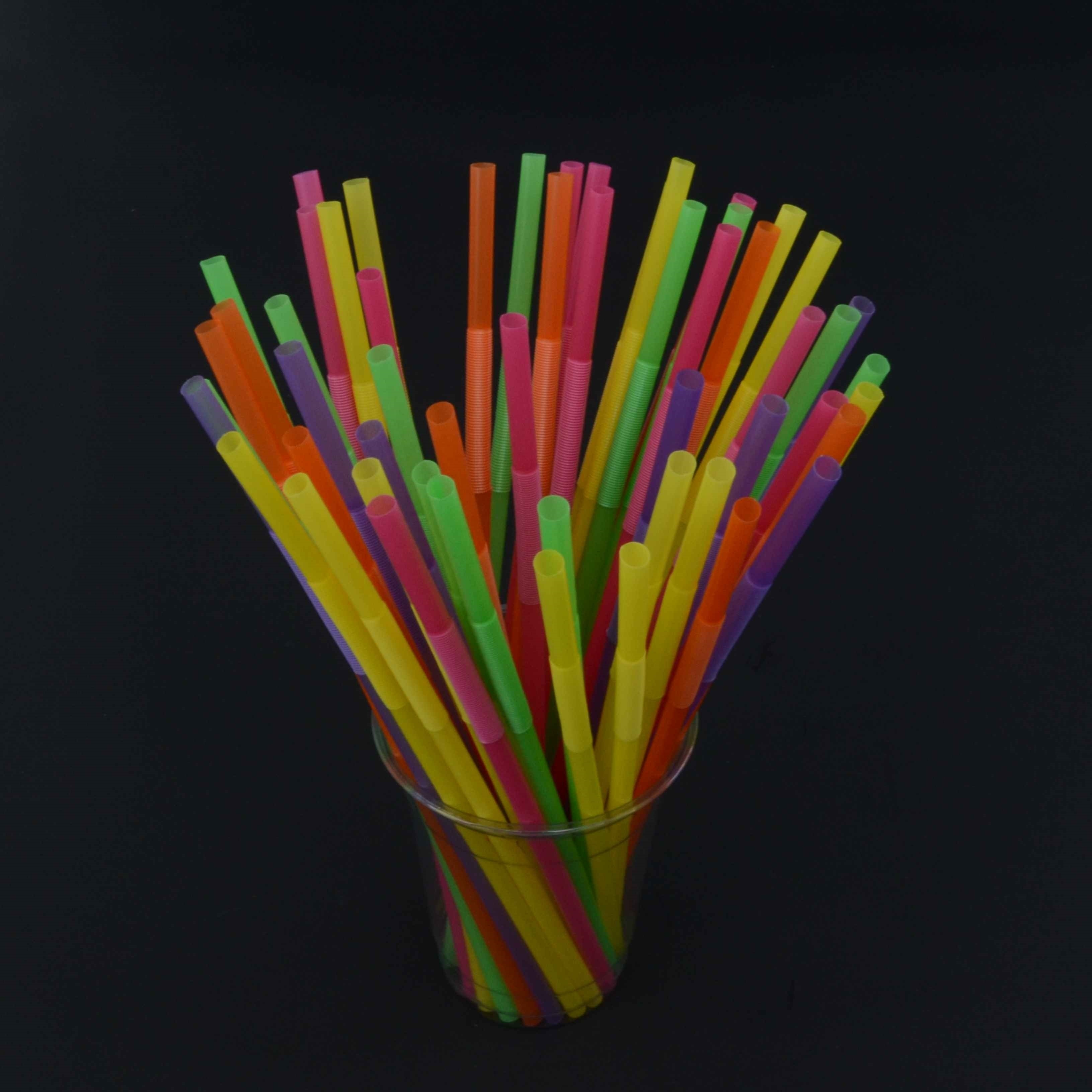 colorful plastic drinking straws bendable durable drinking straws disposable straws flexible