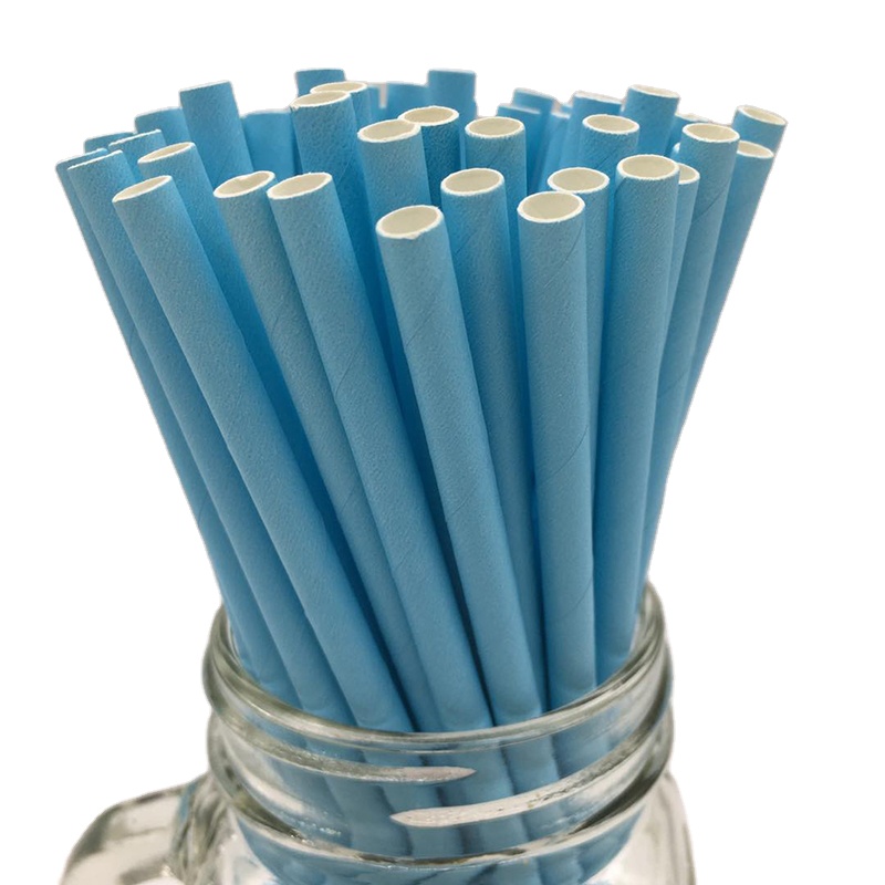 Biodegradable and environmentally friendly straw Paper straw Drinking straw Disposable solid colored paper straw for hot drinks